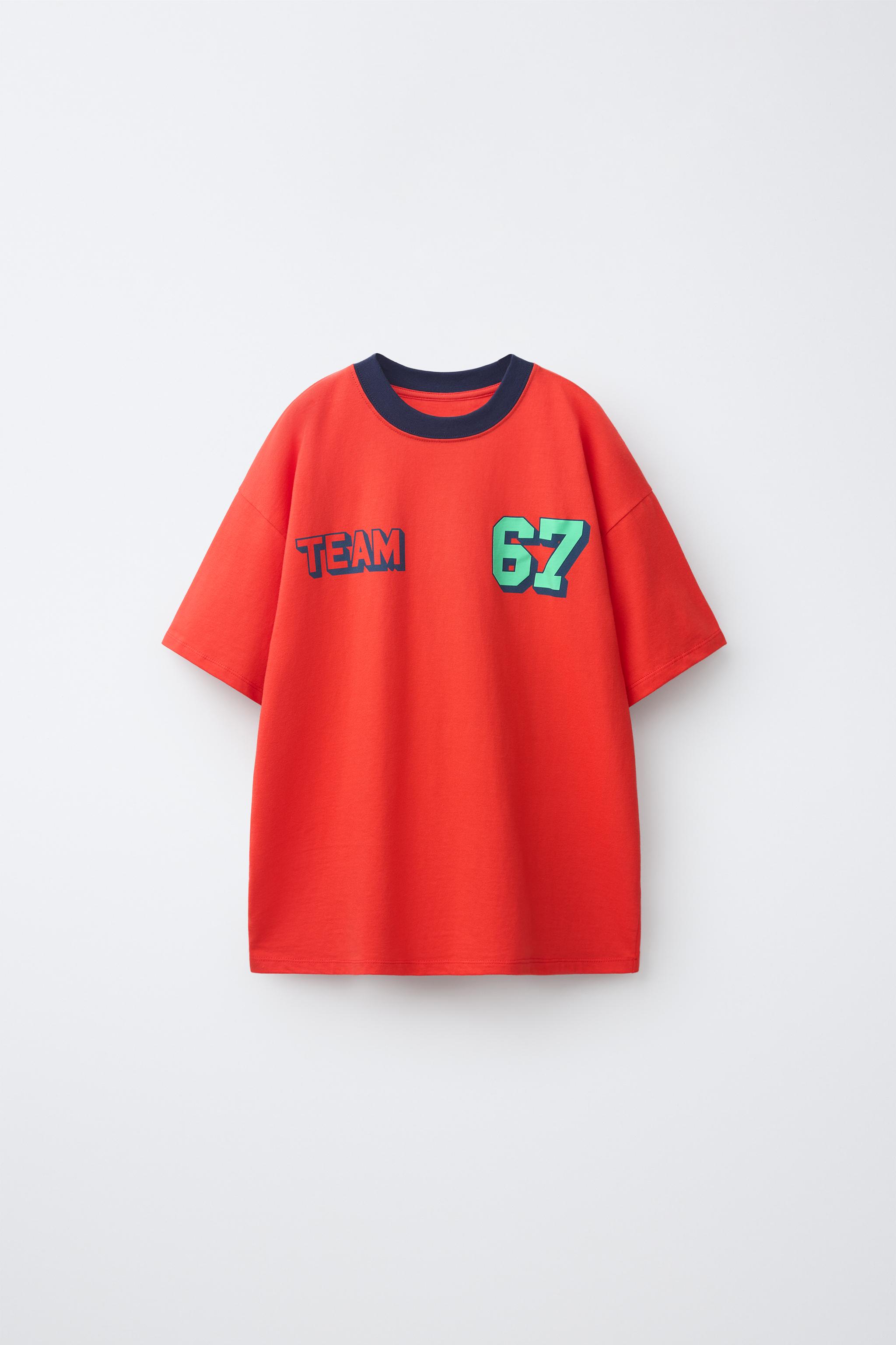 Детские футболки Zara TEAM SIX SEVEN PRINTED T-SHIRT