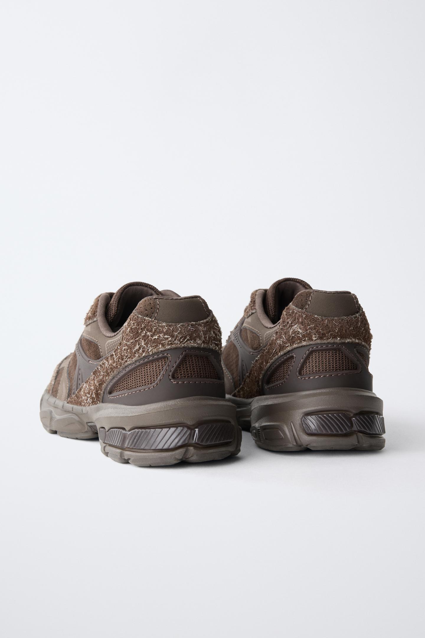 Детские кроссовки Zara Technical Mesh, цвет: Коричневый — фото 6