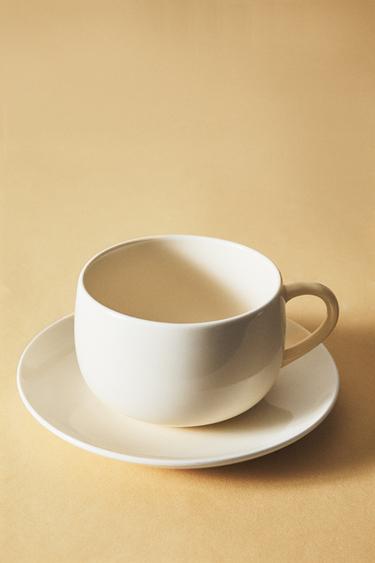 PLAIN STONEWARE TEACUP - Cream by Zara - Image 5