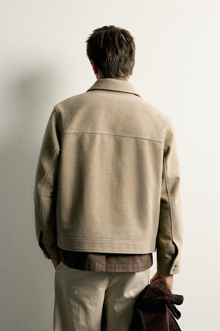 Chaqueta de corte regular texturizada 3
