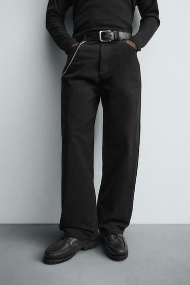BAGGY FIT JEANS - Black by Zara