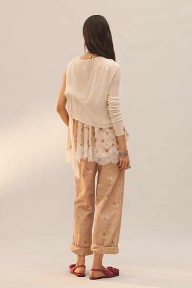 LIMITED EDITION 플라워 프린트 팬츠 - Zara 프린트