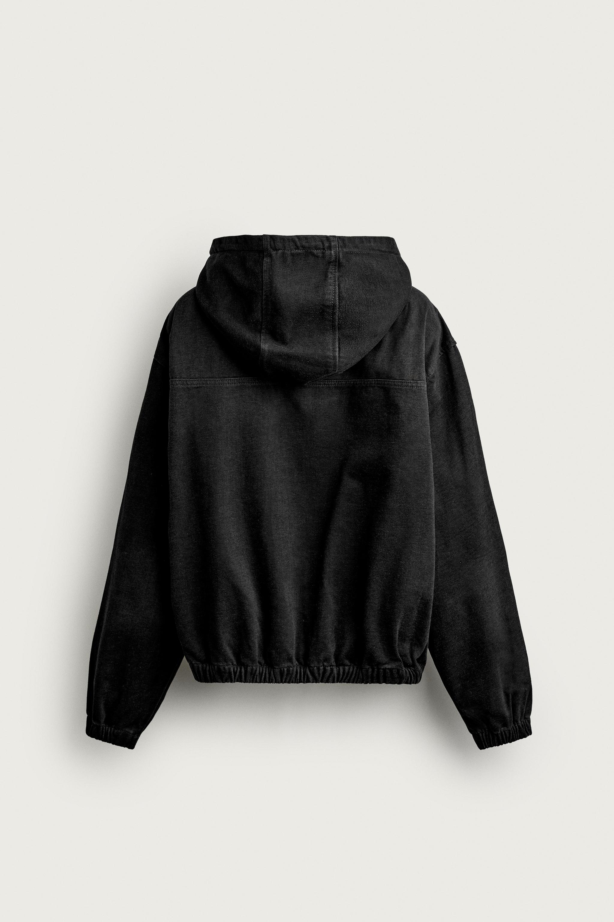PLUSH DENIM HOODIE JACKET