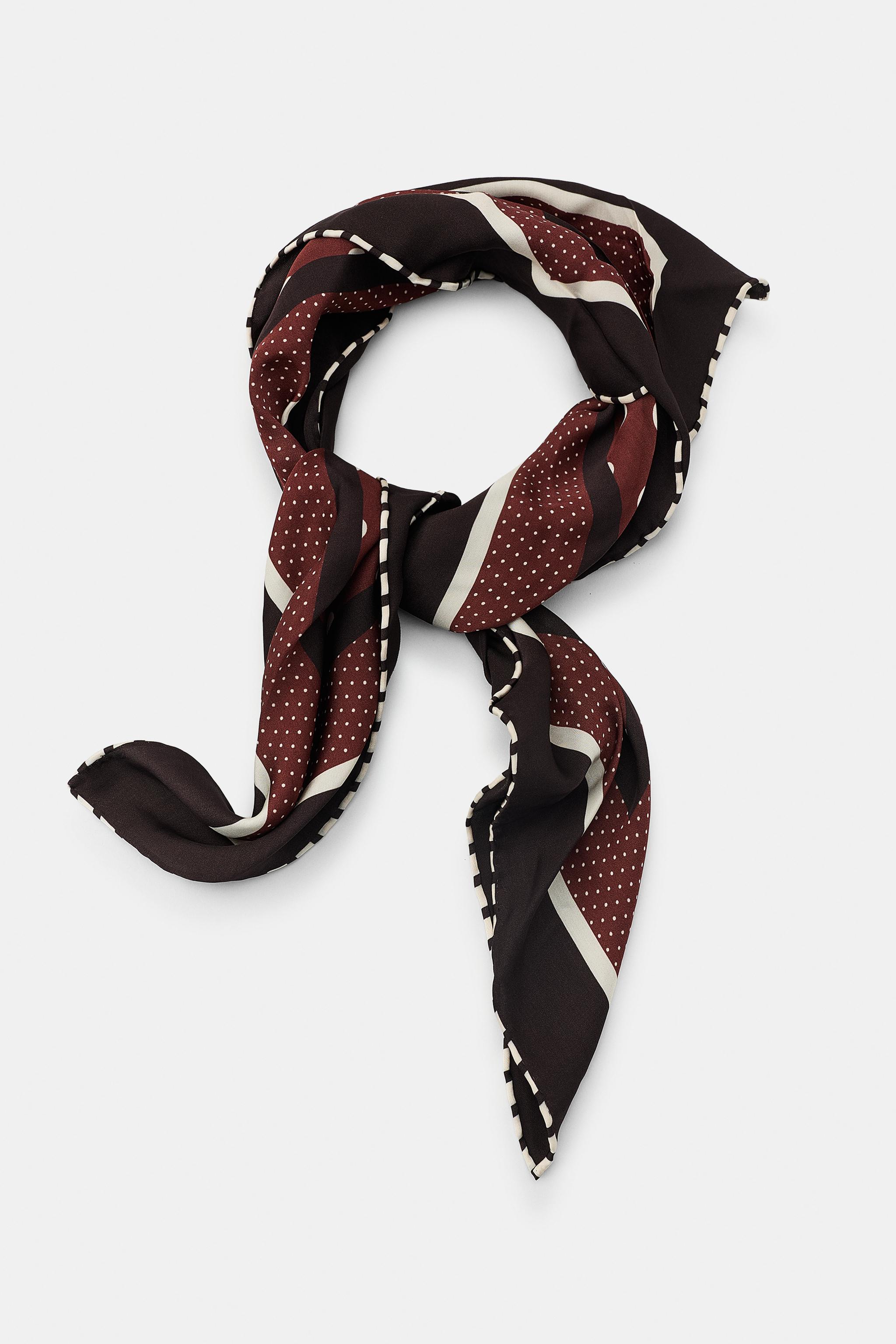 FOULARD 100 % VISCOSE À IMPRIMÉ À POIS