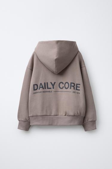 SLOGAN PRINT HOODIE - Pale pink by Zara - Image 1