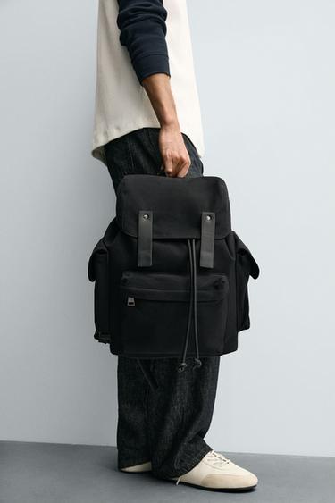 FABRIC BACKPACK - Blue by Zara
