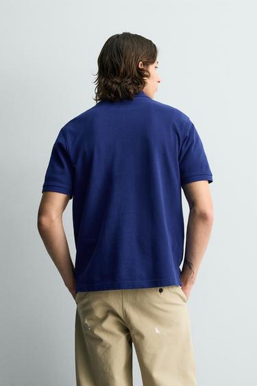 KEMEJA POLO PIQUE REGULAR FIT - Kebiruan dari Zara