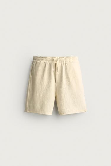 BERMUDA JOGGER ESTRUCTURA - Mantequilla de Zara
