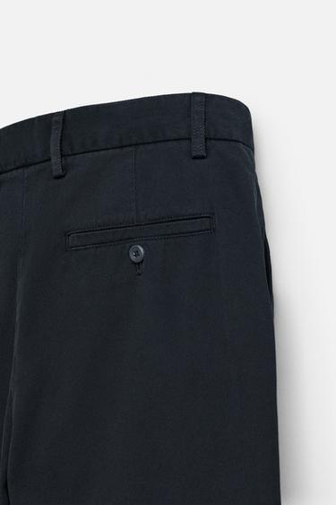 PANTALON CHINO TWILL - Bleu marine de Zara - Image 8