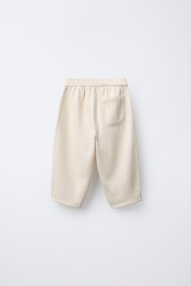 SOFT TOUCH TROUSERS WITH BUTTONS - Ecru by Zara - Image 1