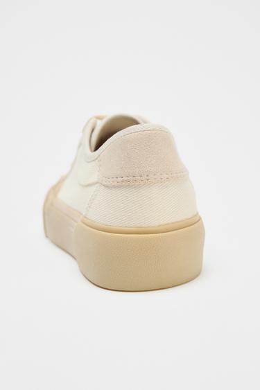 CHAUSSURES DE SPORT EN TISSU - Blanc écru de Zara - Image 3