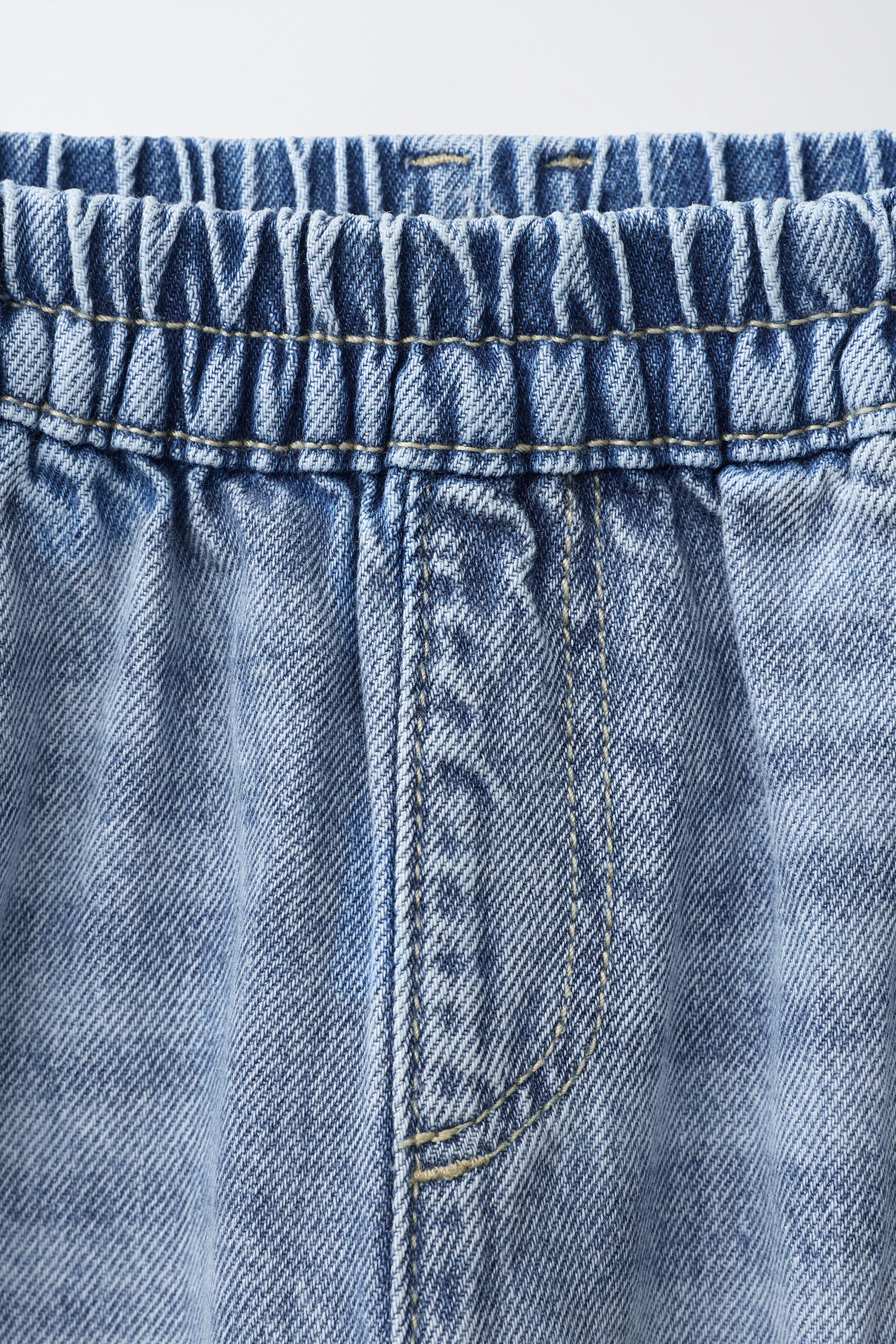 Детские джинсы Zara CARGO BALLOON JEANS WITH LABEL — фото 4