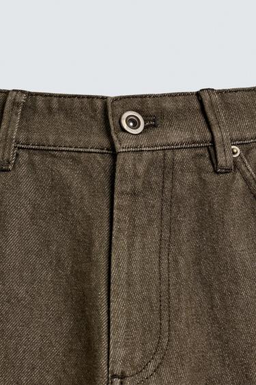 STRAIGHT-LEG JEANS - Light brown by Zara - Image 7