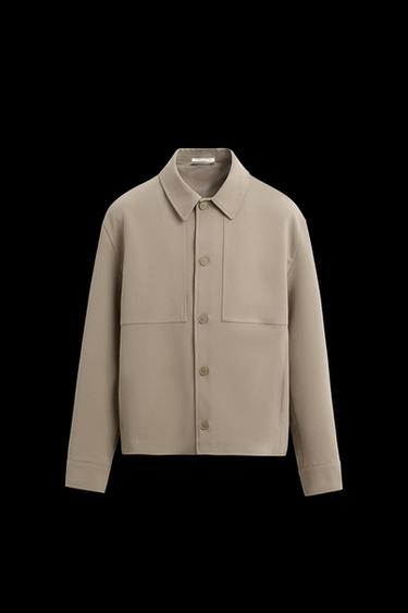 BOXY FIT OVERSHIRT - camel by Zara - Image 0