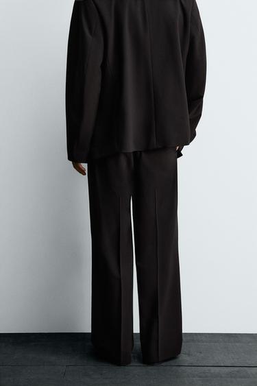 PANTALON DE COSTUME À PLIS - Noir de Zara - Image 2