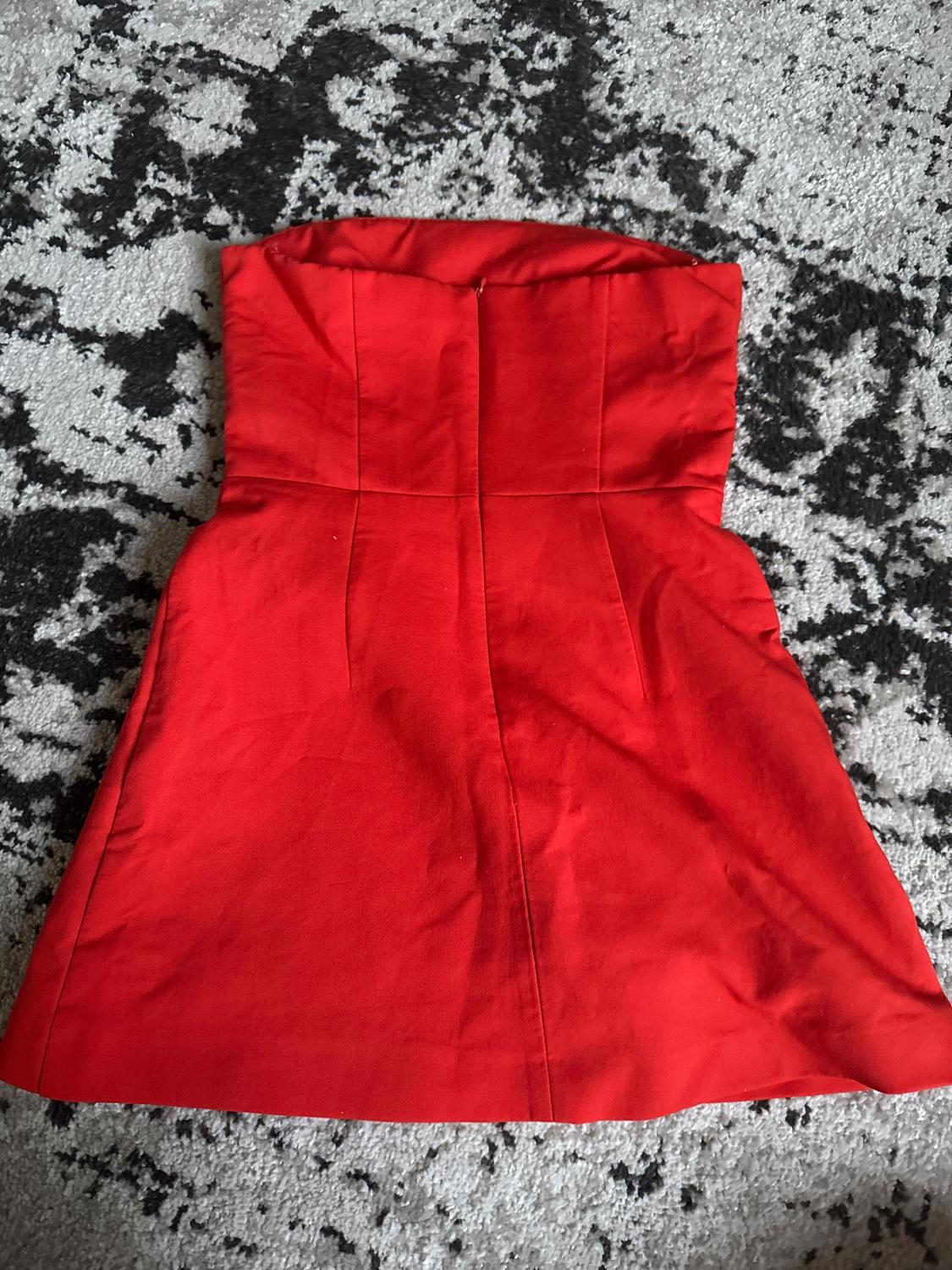 STRAPLESS DRESS WITH LAPELS - Image 2