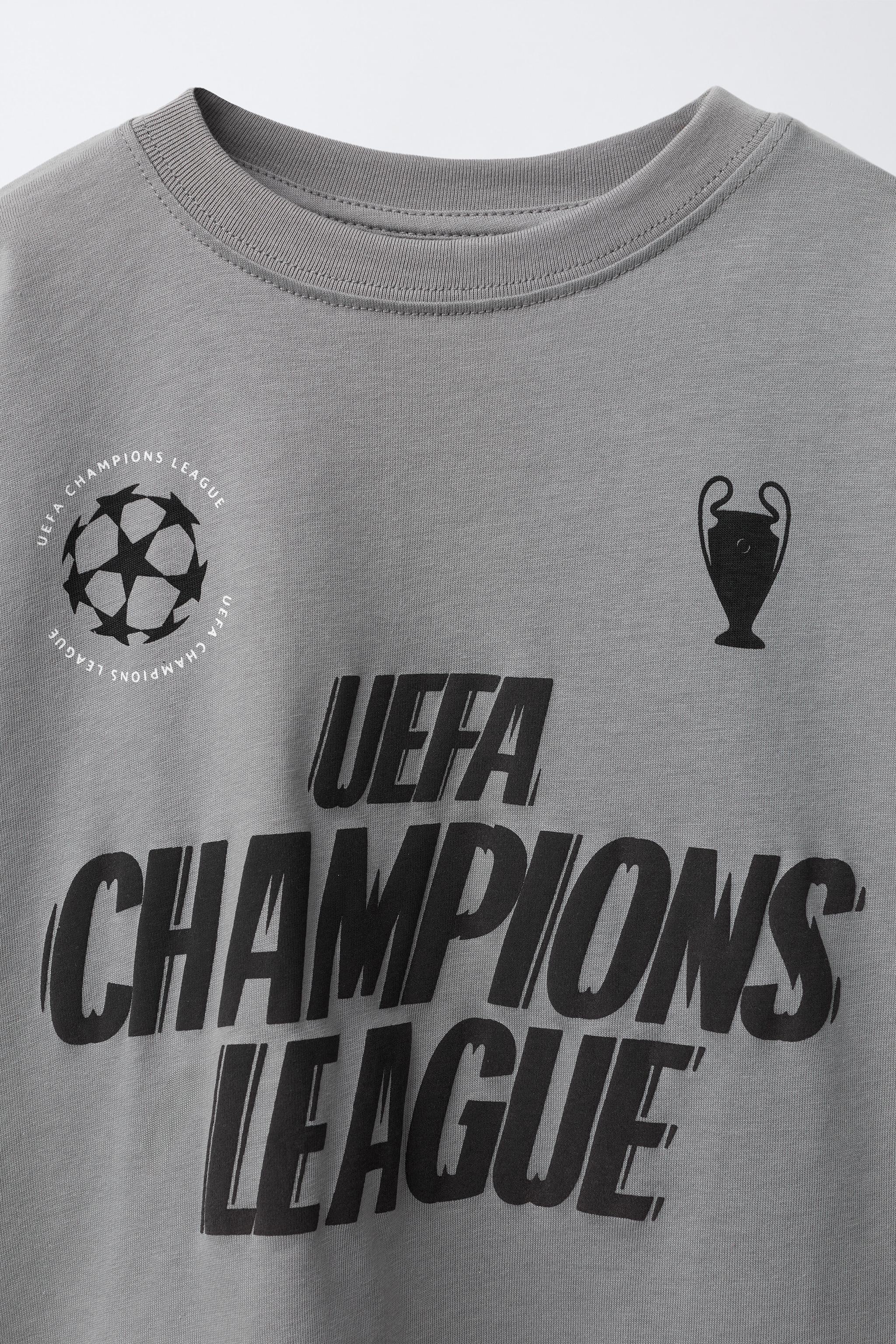 UEFA CHAMPIONS LEAGUE ® PRINTED T-SHIRT - Grey | ZARA India
