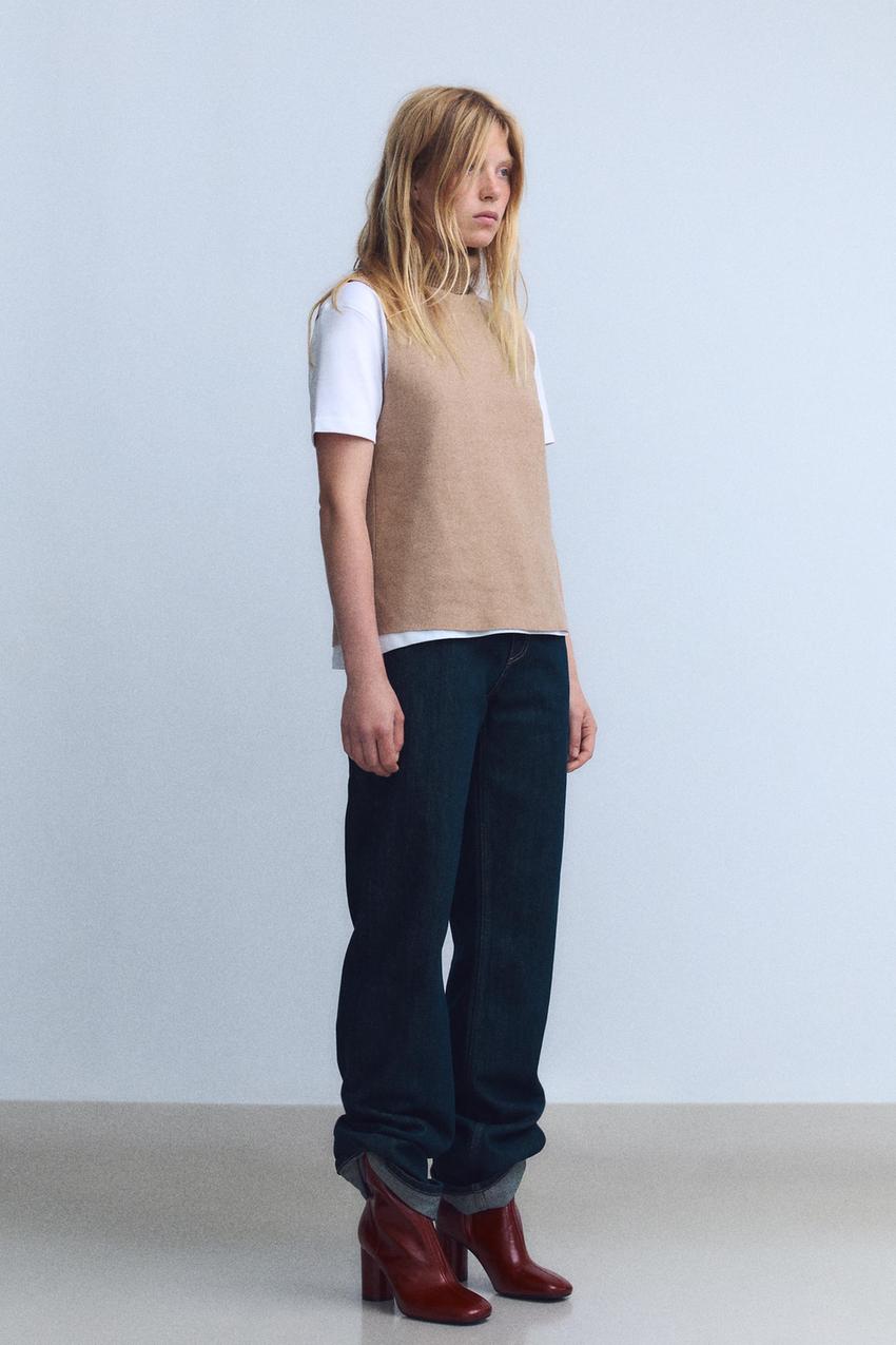 レザーヒール アンクルブーツ - ボルドー | ZARA Japan / 日本