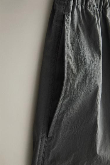 PLAIN BEACH SWIMMING TRUNKS - Anthracite grey by Zara - Image 3