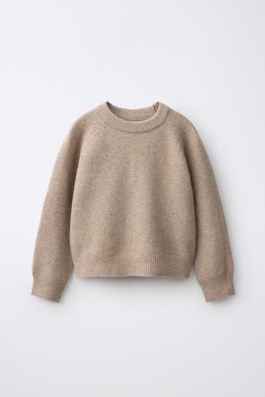 PLAIN KNIT JUMPER - camel by Zara