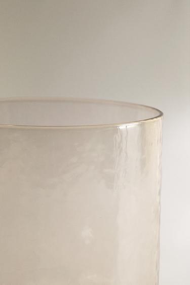 VERRE À PIED VERRE RECYCLABLE MARTELÉ - Caramel de Zara - Image 4