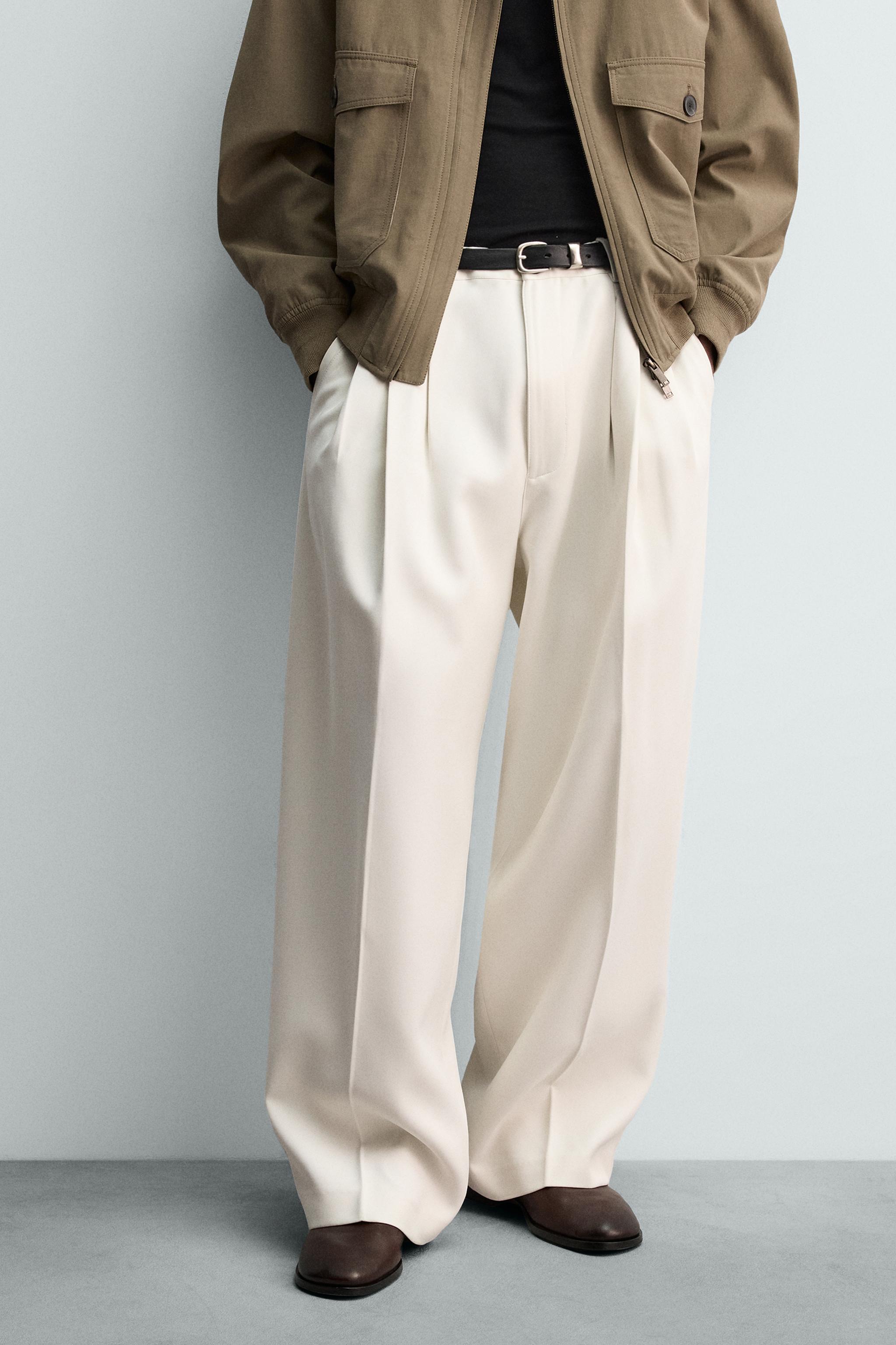 VISCOSE PLEATED PANTS