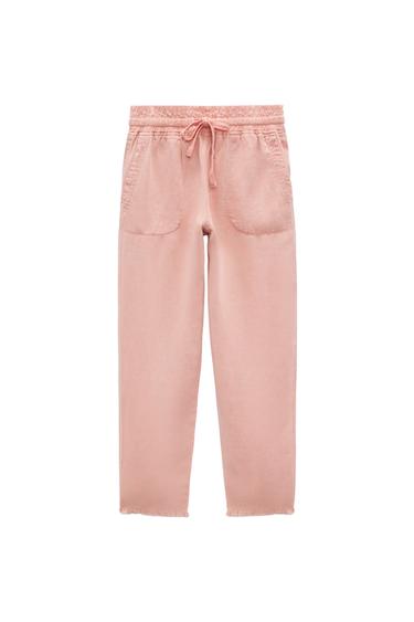 LINEN BLEND JOGGING PANTS