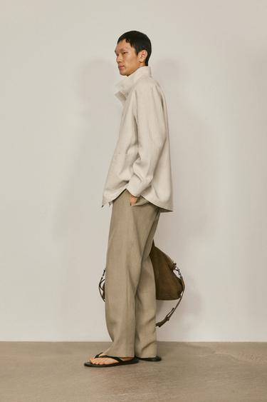 Zara High neck linen jacket - LIMITED EDITION - Sand