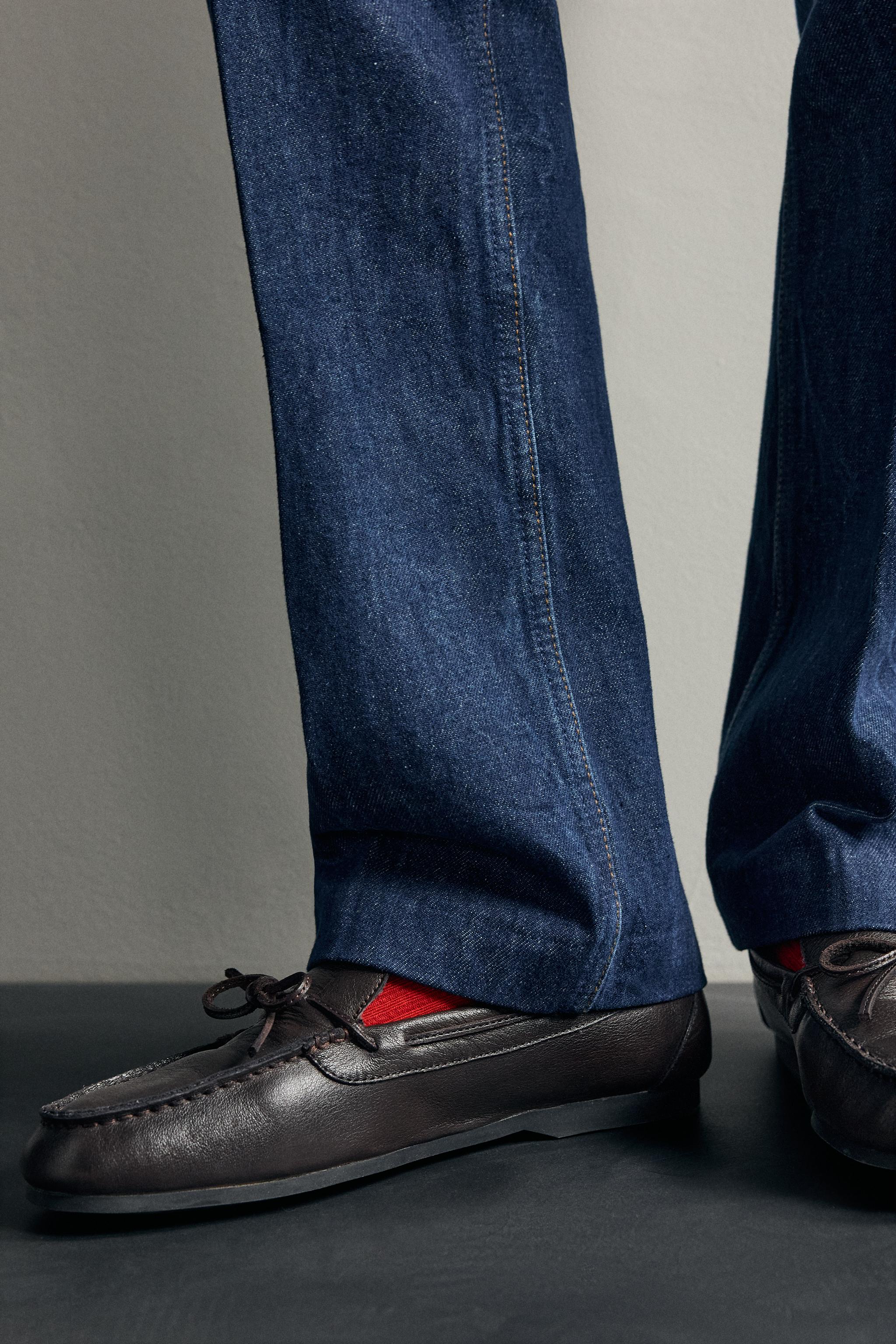 MOCASSINS EN CUIR À NŒUD AARON LEVINE X ZARA