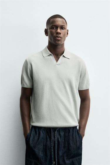 Zara TEXTURED KNIT JUMPER - Sea green