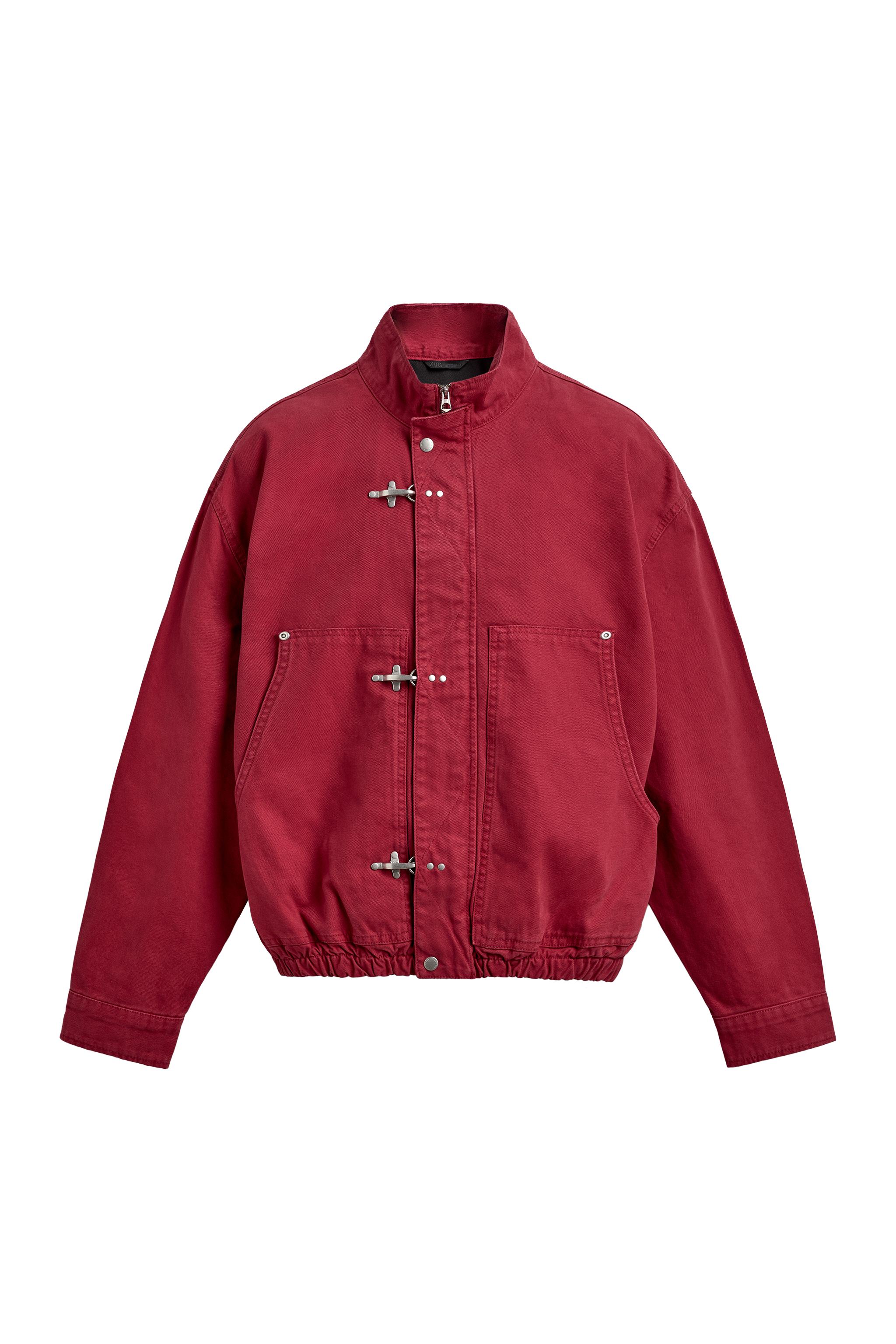 CROPPED FIT FIREMAN CLASP JACKET - Ecru | ZARA Canada