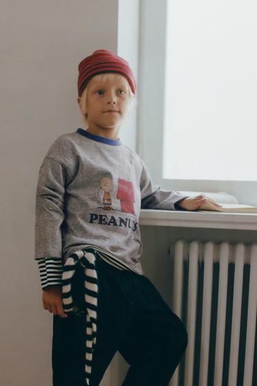 Zara SNOOPY PEANUTS™ GRAPHIC T-SHIRT - Gray marl
