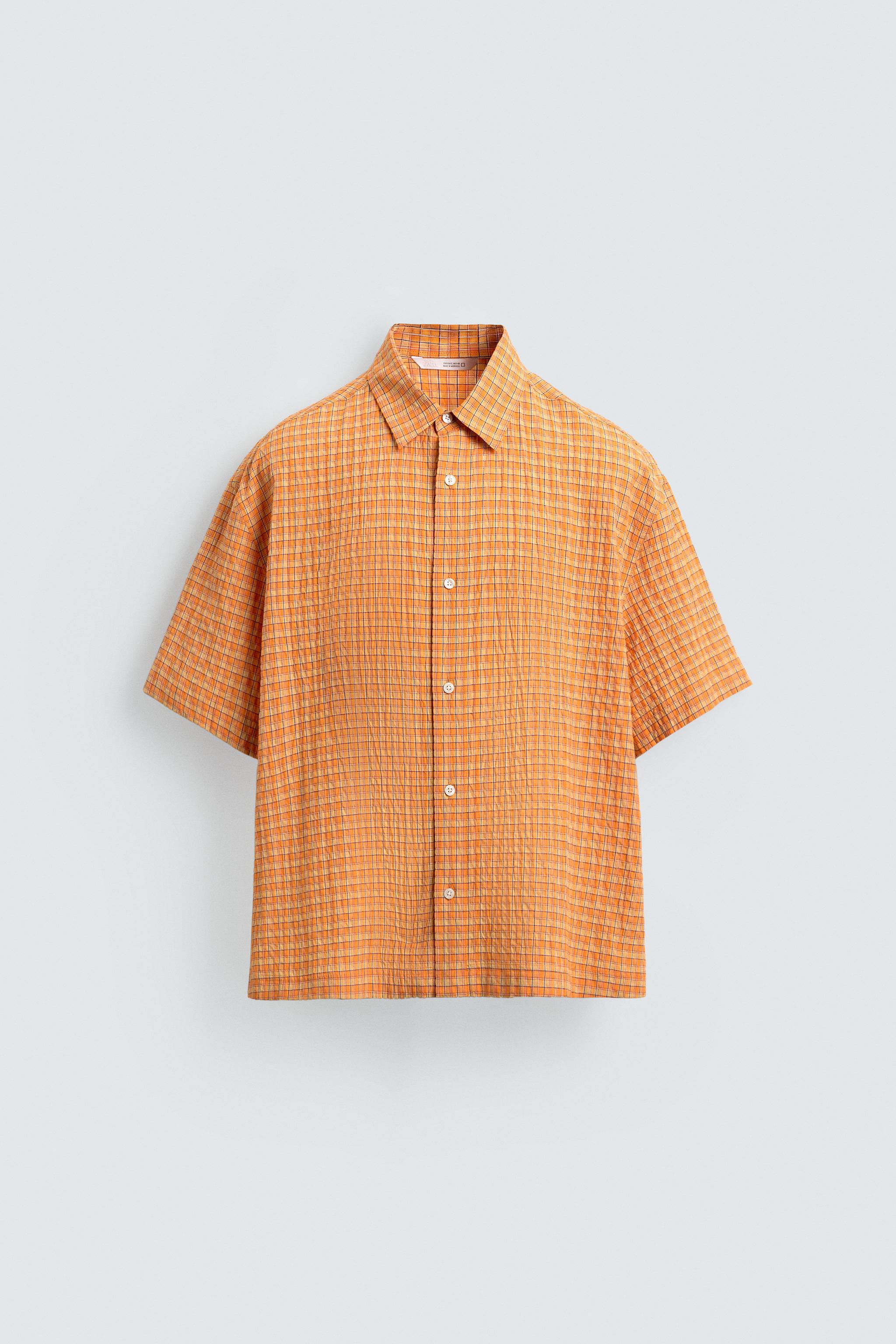CHEMISE RELAXED FIT STRUCTURÉE À CARREAUX