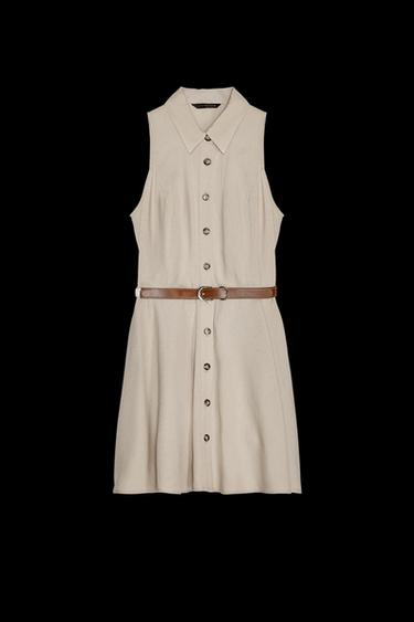 MINIKLEID MIT GÜRTEL - Beige von Zara - Bild 0