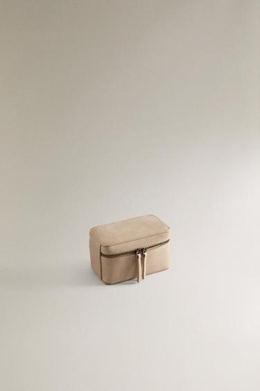 PETIT COFFRET À BIJOUX DE VOYAGE EN CUIR - Blanc écru de Zara - Image 1