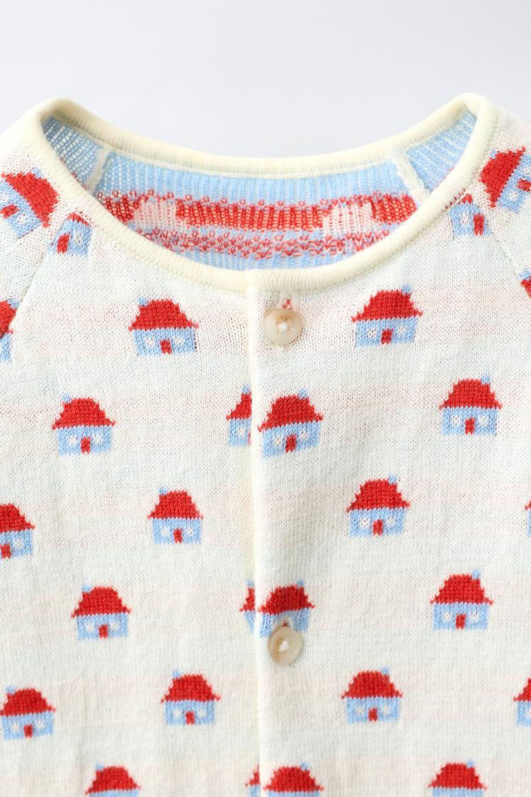 MAMELUCO DE PUNTO JACQUARD CON ESTAMPADO DE CASA 5
