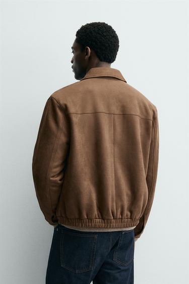 BLOUSON EFFET DAIM - Cognac de Zara - Image 2