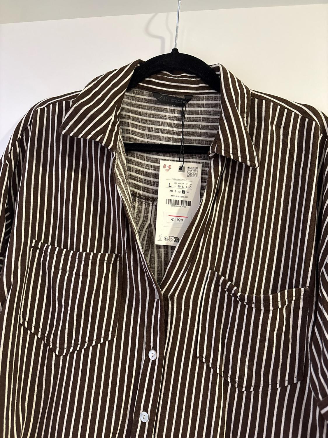 CROPPED LINEN BLEND SHIRT - Image 3