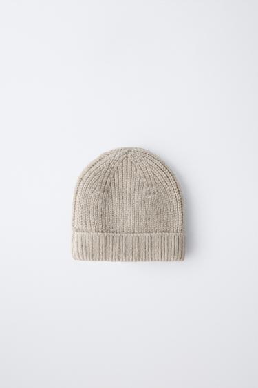 BASIC KNITTED BEANIE - Sand by Zara - Image 3
