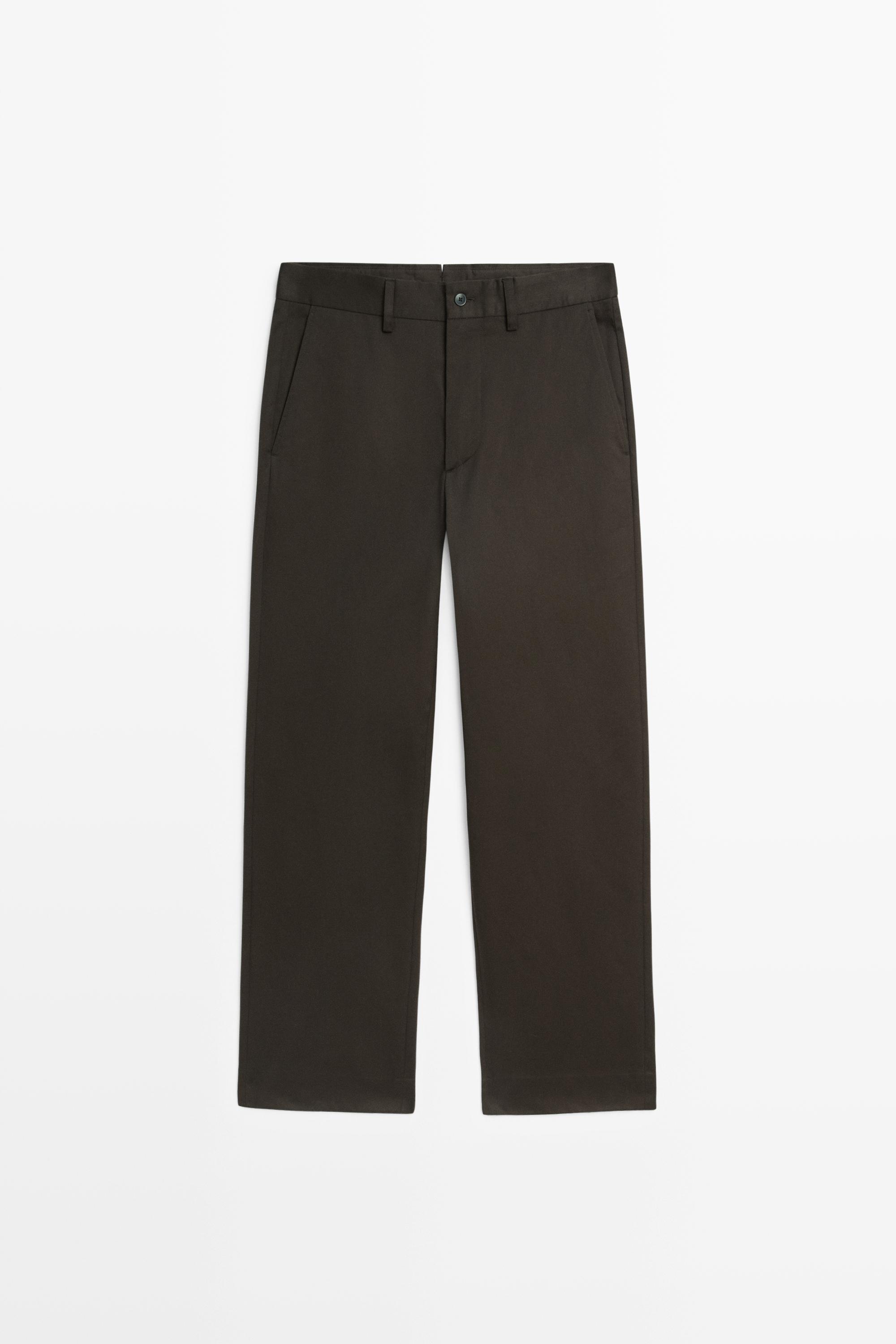 100% cotton wide-leg pants