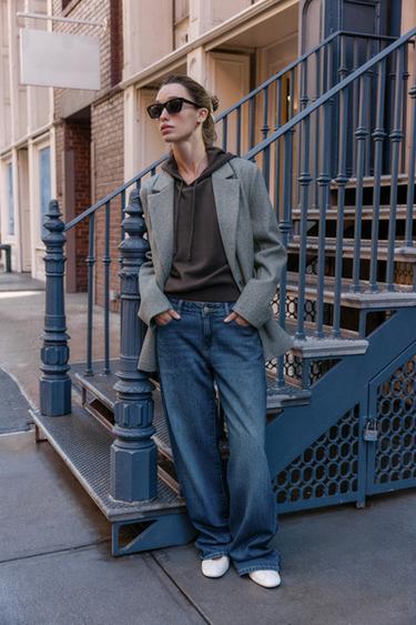 МЕК БЛЕЙЗЪР С ЕДНО КОПЧЕ - Сив мергел от Zara