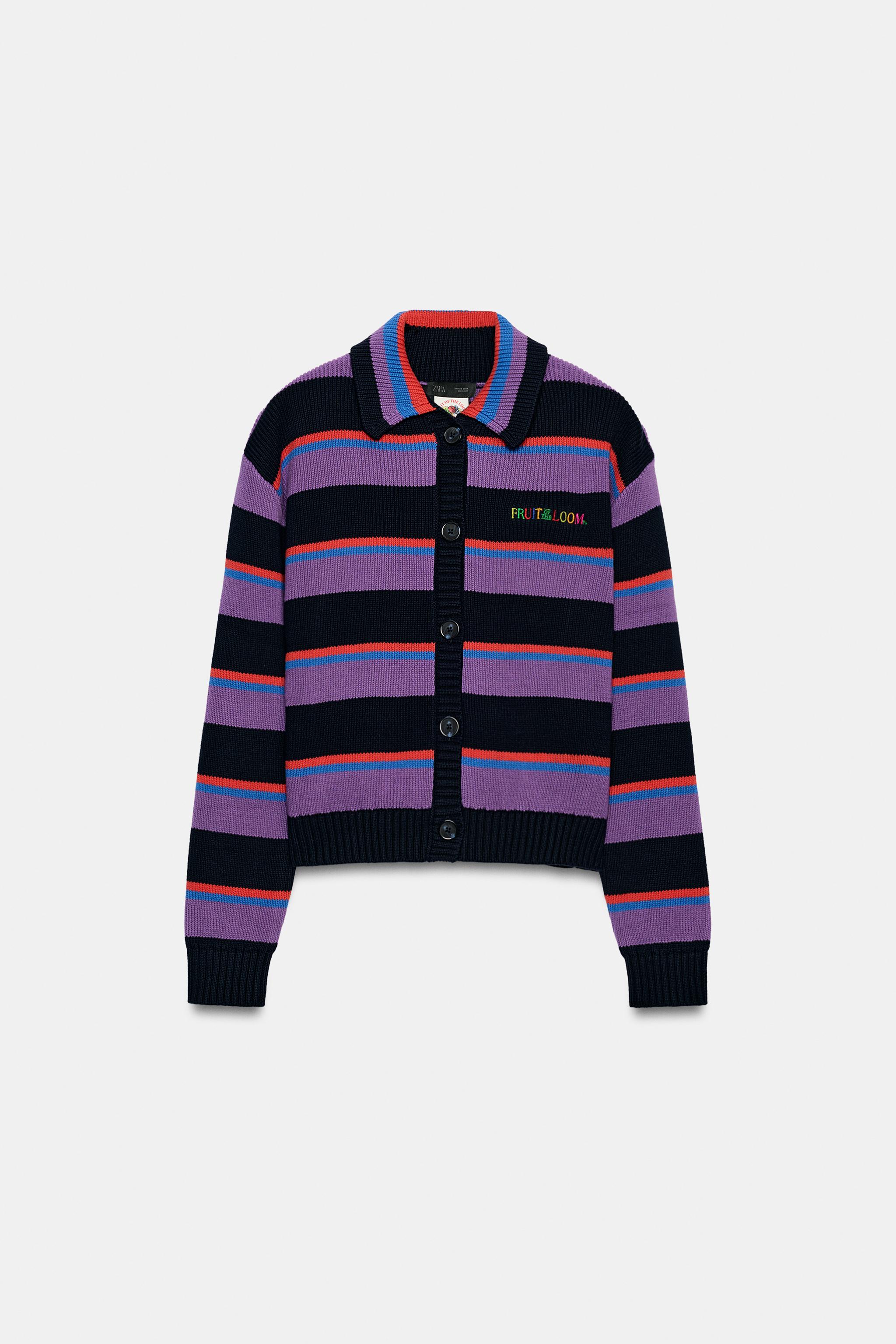 GILET EN MAILLE À RAYURES FRUIT OF THE LOOM™
