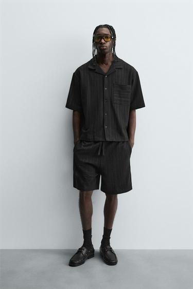 CONJUNTO REALXED FIT RAYAS - Camel medio de Zara