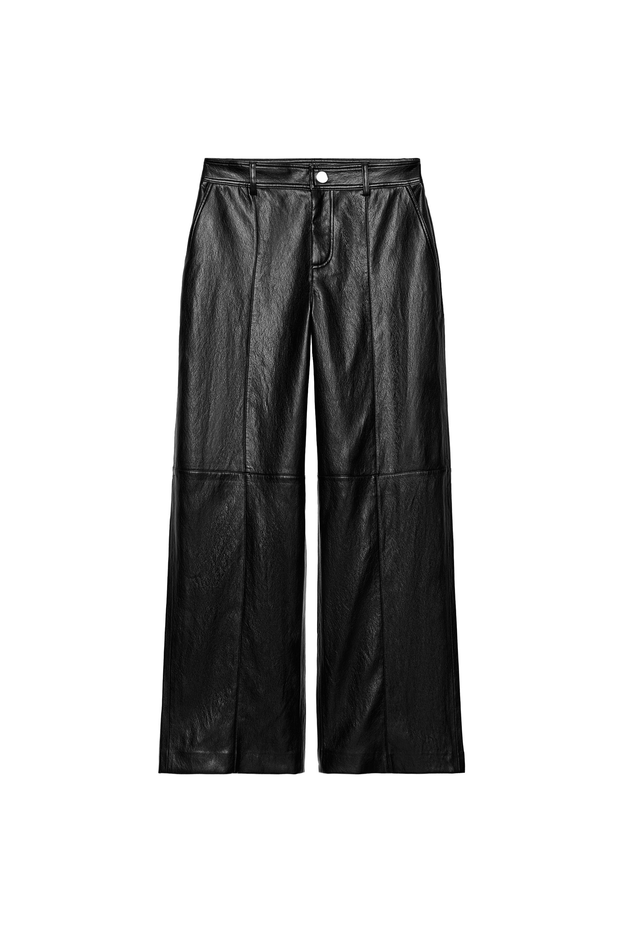 PANTALÓN RECTO EFECTO PIEL