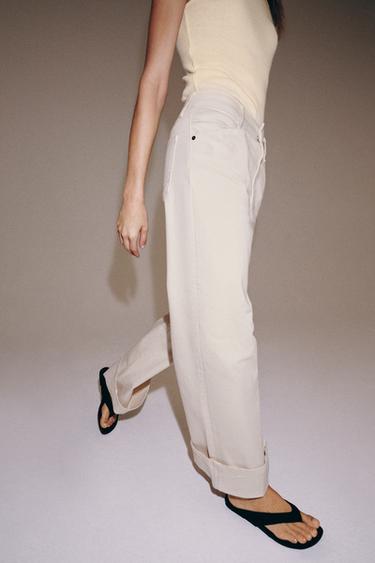 JEAN ZW COLLECTION WIDE LEG TAILLE HAUTE - Écru de Zara - Image 1