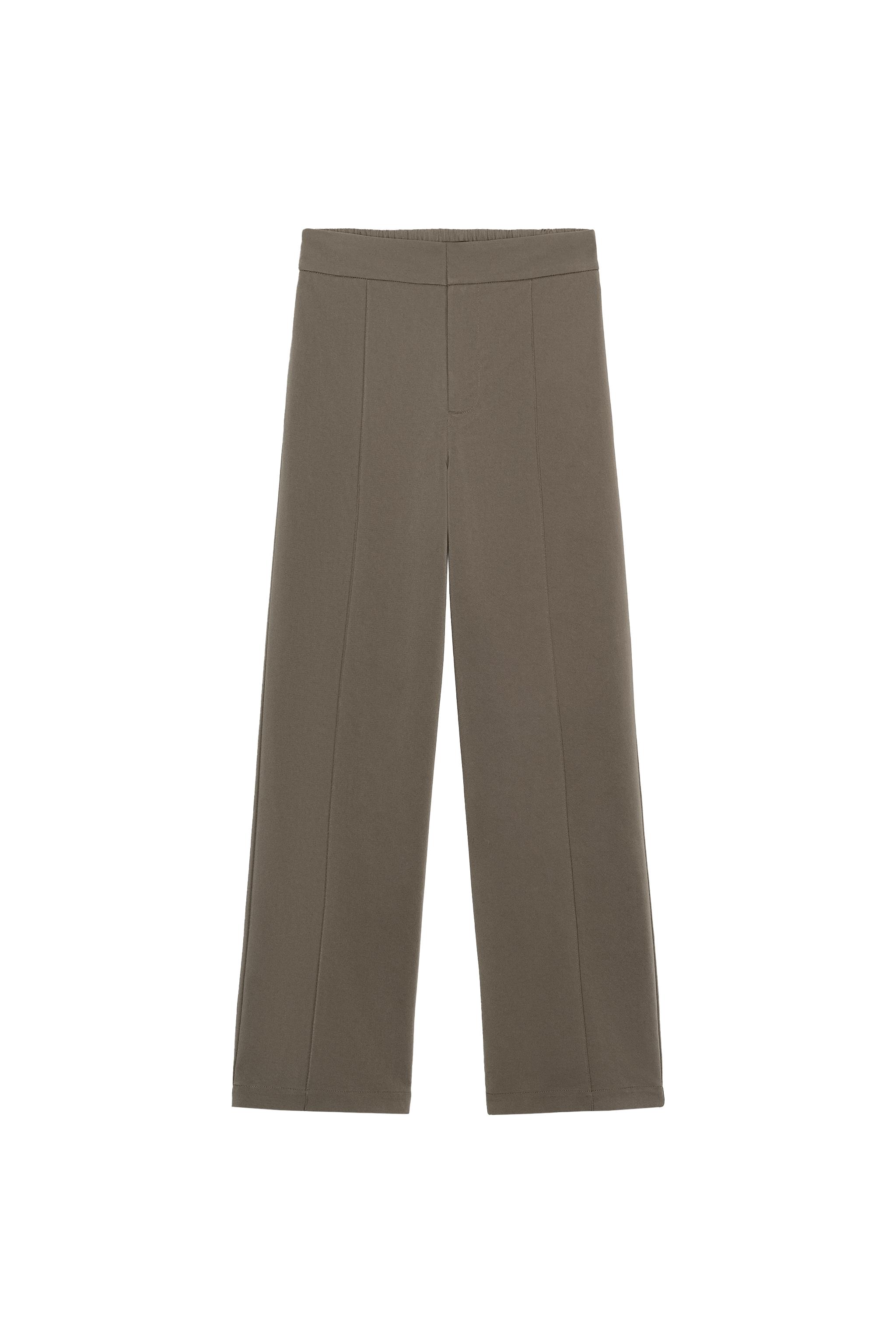 STRAIGHT-LEG TROUSERS WITH FRONT SEAM