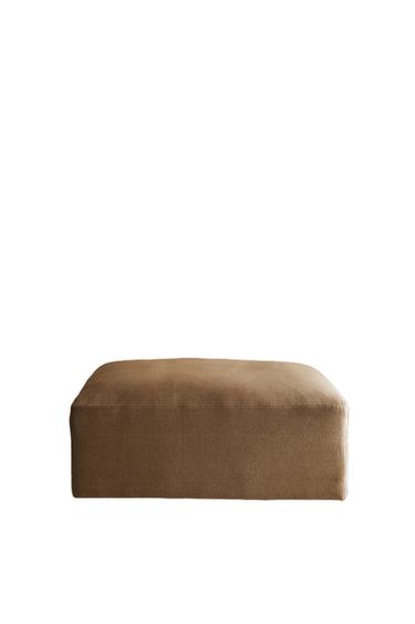 Zara FADED LINEN BEAN BAG CHAIR - Brick