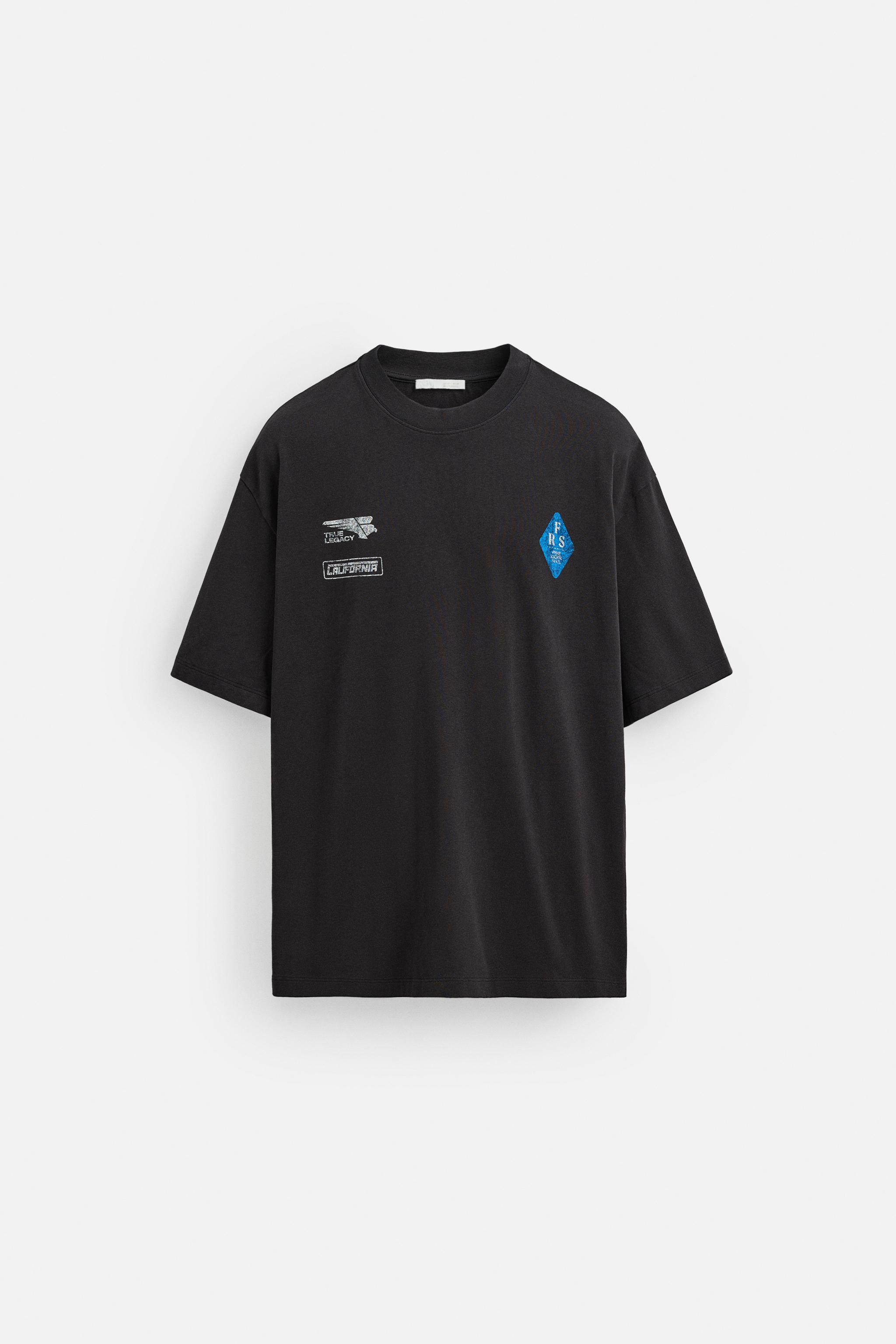 【ZARA】コントラストプリント Tシャツ 6224/456/898 コントラストプリントTシャツ - バニラ | ZARA Japan / 日本