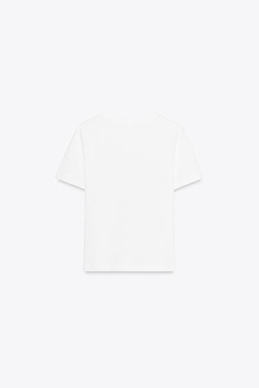 T-SHIRT INSCRIPTION - Blanc / Noir de Zara - Image 6
