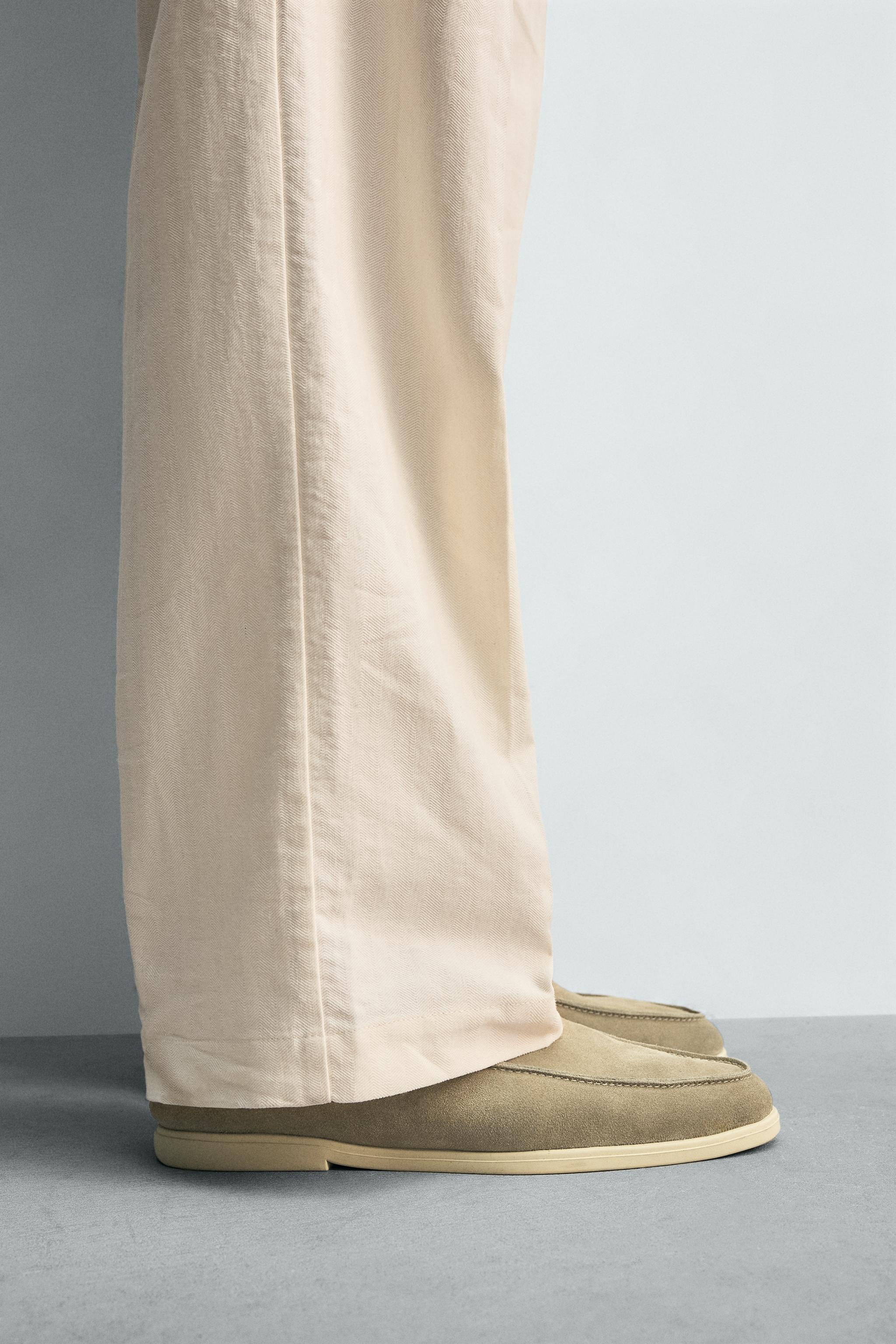 LEATHER OPEN-BACK LOAFERS